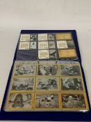 A FOLDER CONTAINING EIGHTY 1995 PREMIUM DISNEY "75 YEARS OF FUN" SKYBOX TRADING CARDS
