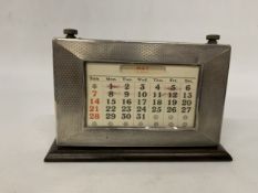 A HALLMARKED BIRMINGHAM SILVER PERPETUAL CALENDAR