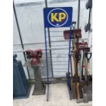 A METAL KP SHOP DISPLAY STAND