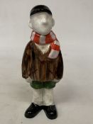 AN ANITA HARRIS FOOTBALL FAN FIGURE, SIGNED IN GOLD TO THE BASE