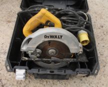 A DEWALT 110 CIRCULAR SAW IN WORKING ORDER NO VAT