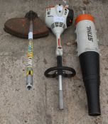 A STIHL KM 56 RC KOMBI WITH BLOWER AND STRIMMER NO VAT