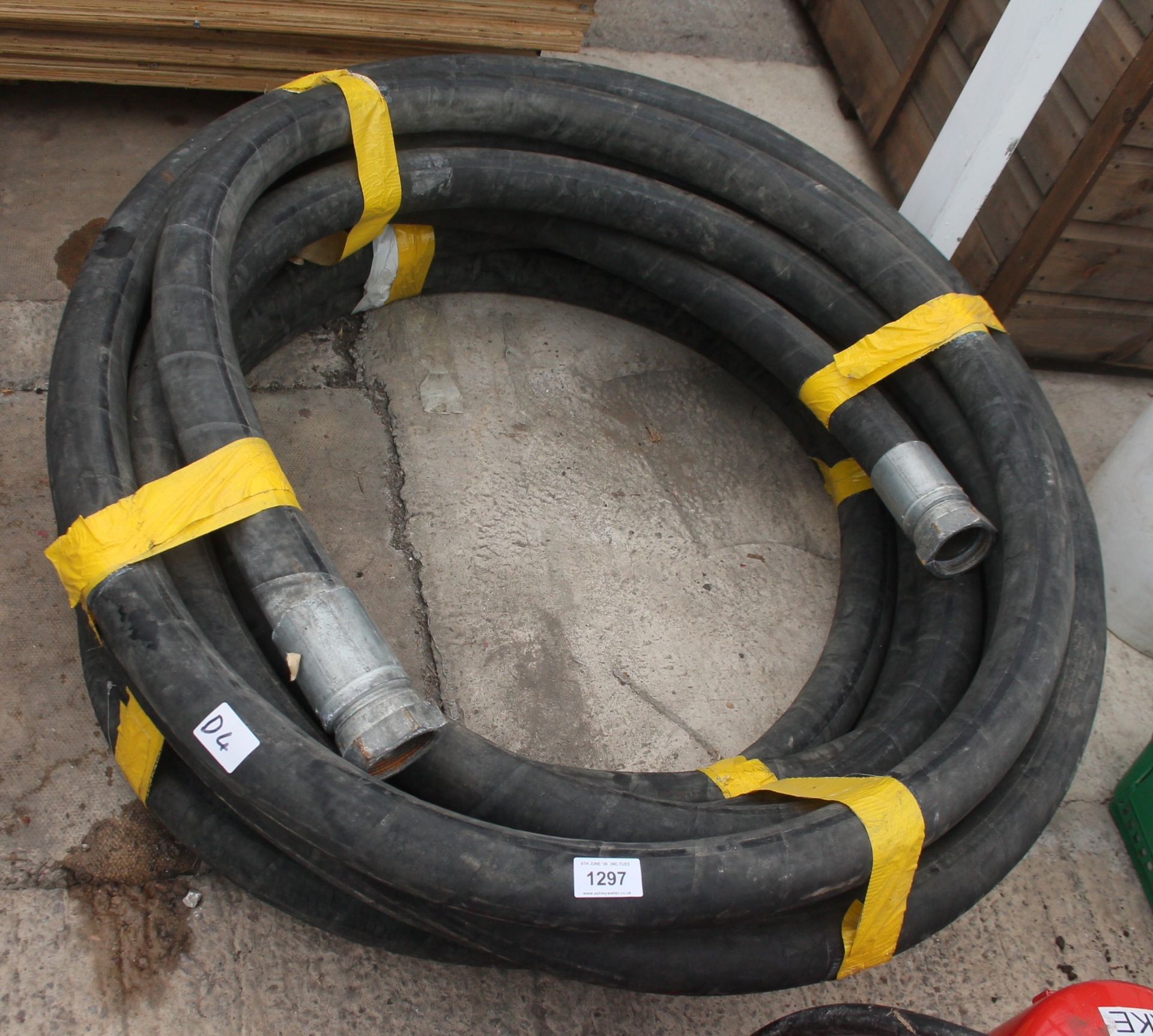 2 HIGH PRESSURE HOT WATER HOSES NO VAT