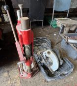 A DRILL STAND AND ELECTRIC SAW NO VAT