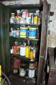 3 CABINETS AND CONTENTS INCLUDING OIL ETC. NO VAT