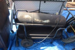 A TABLE AND HEATER ETC. NO VAT