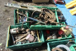 5 BOXES AND CONTENTS INCLUDING HAMMERS NO VAT