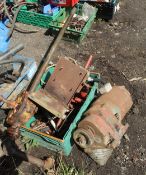A BOX OF JACKS, SCREWDRIVERS, PUMP ETC. NO VAT