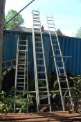 3 SETS OF ALUMINIUM LADDERS NO VAT
