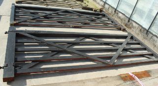 A PAIR OF 10' WOODEN GATES NO VAT