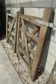 TWO WOODEN GATES 2'6" + VAT