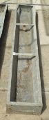 A GALVANISED IRON FEED TROUGH, 72" LONG + VAT