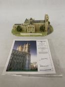 A LIMITED EDITION, 0302/2500, LILLIPUT LANE MODEL - WESTMINSTER ABBEY WITH CERTIFICATE OF