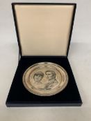 A HALLMARKED BIRMINGHAM SILVER TRAY COMMEMORATING THE MARRIAGE OF PRINCE CHARLES AND PRINCESS DIANA,