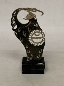 AN XRF TESTED TO 925 SILVER, ORFEBRES DEL ARTE SCULPTURE OF A FIGURE ON A PLINTH, HEIGHT 22CM
