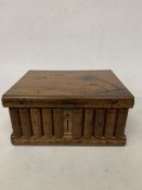 A SORRENTO PUZZLE BOX WITH SECRET COMPARTMENT - A/F, ONE PIECE AT THE FRONT MISSING