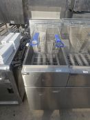 A NEW TWO BASKET GAS FRYER