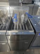 A NEW TWO BASKET GAS FRYER
