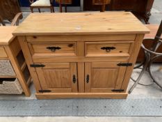 A MEXICAN PINE DRESSER BASE, 41" WIDE