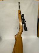 A B.S.A. .22 AIR RIFLE WITH CENTER PONT SIGHTS