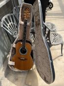 AN OVATION MODEL 1627 ACOUSTIC GUITATR WITH HARDSHELL CARRY CASE