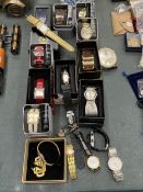 A COLLECTION OF BOXED LADIES AND GENTS WRIST WATCHES TO INCLUDE TIMEX, RED HERRING, OASIS ETC