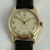 A GENTLEMAN'S ROLEX 9 CARAT GOLD MANUAL WIND WRISTWATCH, WORKING WHEN CATALOGUED
