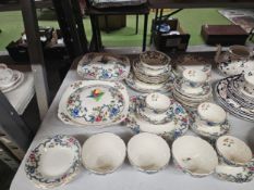 A LARGE COLLECTION OF ROYAL CAULDON 'VICTORIA' DINNER WARE TO INCLUDE PLATES, BOWLS, TUREENS, CUPS