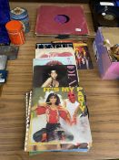 A COLLECTION OF VINATGE SINGLES AND LP'S TO INCLUDE BUCKS FIZZ, TRACEY ULLMAN, DIANA ROSS ETC
