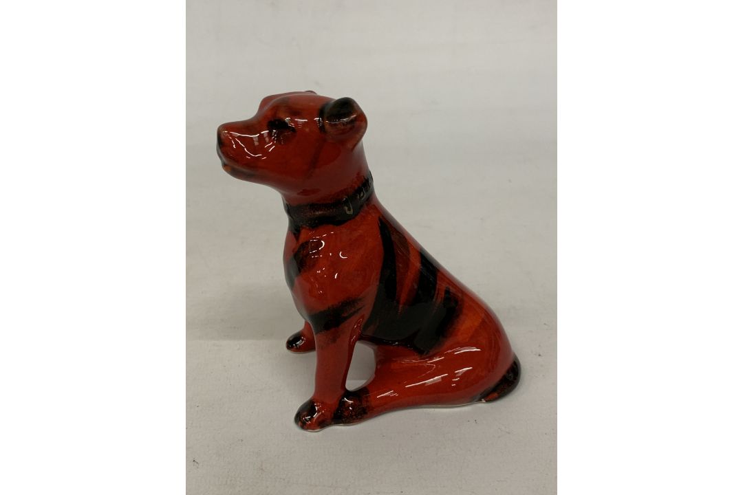AN ANITA HARRIS STAFFY DOG, SIGNED IN GOLD TO THE BASE - Image 1 of 4