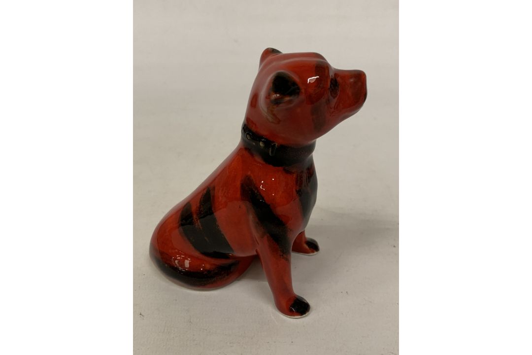 AN ANITA HARRIS STAFFY DOG, SIGNED IN GOLD TO THE BASE - Image 3 of 4