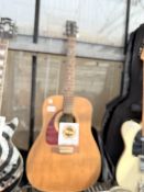 A SIMON PATRICK LUTER ACOUSTIC GUITAR WITH CARRY BAG