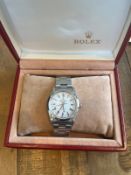 A GENTLEMAN'S ROLEX AIR KING WRISTWATCH, 34 MM, OYSTER BRACELET, WHITE ROMAN DIAL, GOOD CONDITION,