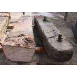 2 SANDSTONE GATE POSTS NO VAT