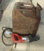 AN ELECTRIC SAW AND JERRY CAN NO VAT