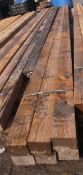 6 TIMBERS, 4 X 3 AND 19 FT 10" LONG NO VAT