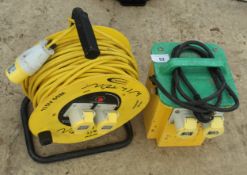 AN EXTENSION LEAD AND TRANSFORMER 110 V NO VAT