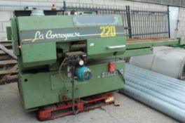 A GUILLIET LA CORROYEUSE 220 4 SIDED PLANER THICKNESSER WITH SPARE CUTTERS, BCUTTER CHANGING TOOL