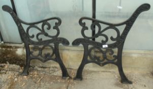 CAST IRON BENCH ENDS NO VAT