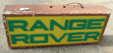 AN ILLUMINATED RANGE ROVER SIGN - NO VAT
