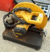 A DEWALT 110 V METAL CHOP SAW IN WORKING ORDER NO VAT