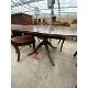 A REGENCY STYLE PEDESTAL DINING TABLE AND FOUR BRASS INLAID DINING CHAIRS - Image 6 of 6