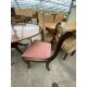 A REGENCY STYLE PEDESTAL DINING TABLE AND FOUR BRASS INLAID DINING CHAIRS - Image 3 of 6