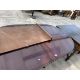 A REGENCY STYLE MAHOGANY TWIN PEDESTAL DINING TABLE 64" X 40" (LEAF 22") - Image 2 of 3