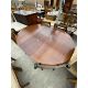 A REGENCY STYLE PEDESTAL DINING TABLE AND FOUR BRASS INLAID DINING CHAIRS - Image 2 of 6