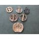 A WORLD WAR I BRITISH ARMY JEWISH BRIGADE CAP BADGE, FURTHER BLACK PAINTED EXAMPLE, UNITED - Image 2 of 2