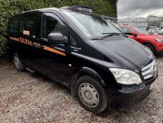 A BLACK MERCEDES VITO 113 BLUE TAXI DIESEL AUTOMATIC LB12GZD FIRST REG 28/06/12 MOT 02/09/27