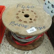 A DRUM OF NEW BRAKE CABLE NO VAT