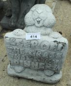 A KEEP OFF THE GRASS RABBIT NO VAT