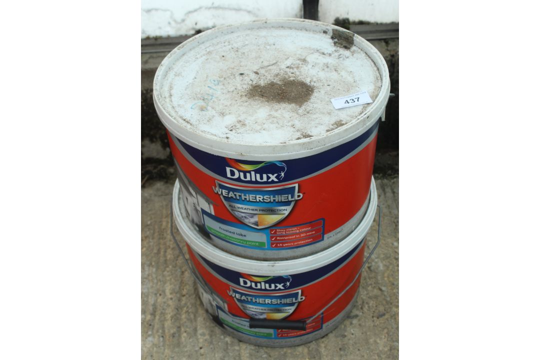2 FULL TUBS OF GREY DULUX WEATHERSHIELD NO VAT - Image 1 of 2